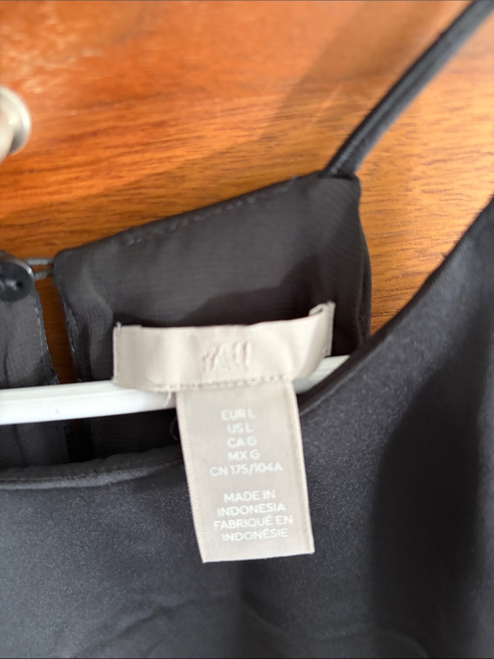 H&M Cami Black Silk top Size Large - Picture 8 of 13